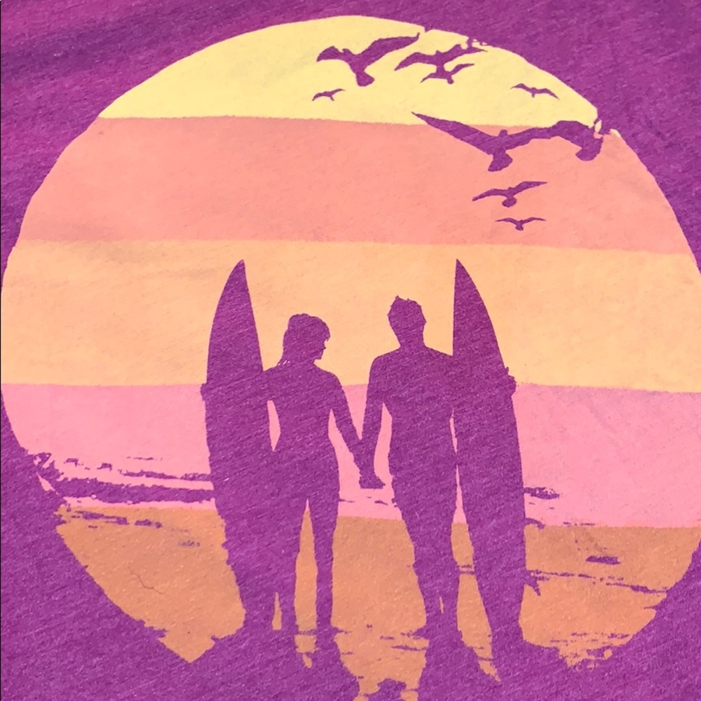 Purple, Comfy, Surfer T-shirt